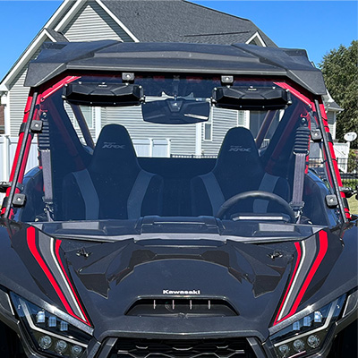 Seizmik Windshield Versa-Vent (Hard Coated Poly) Kawasaki KRX 1000