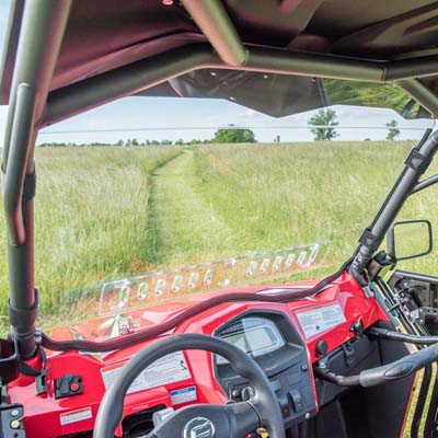 3 Star Industries MR10 Hard-Coated One-Piece Front Windshield w| Adjustable Vents - CFMOTO ZForce 500 | 800 | 800EX | 10