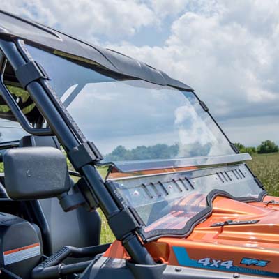 3 Star Industries Modular Two-Piece Front Lexan Windshield w| Adjustable Vents - CFMOTO UForce 500 | 800