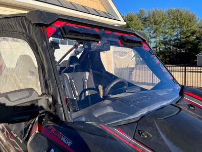 Seizmik Toolless Versa-Vent Scratch Resistant Hard Coated Windshield for Kawasaki KRX 1000