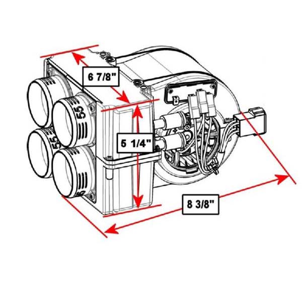 Firestorm Compact Underhood Cab Heater with Defrost Polaris Ranger 1000