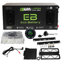 The GEN3 Eco Battery Skinny Conversion Kit comes with a 51V 105Ah Lithium Iron Phosphate battery, all the necessary installation hardware, charger, State of Charge gauge, and a remote wakeup button.