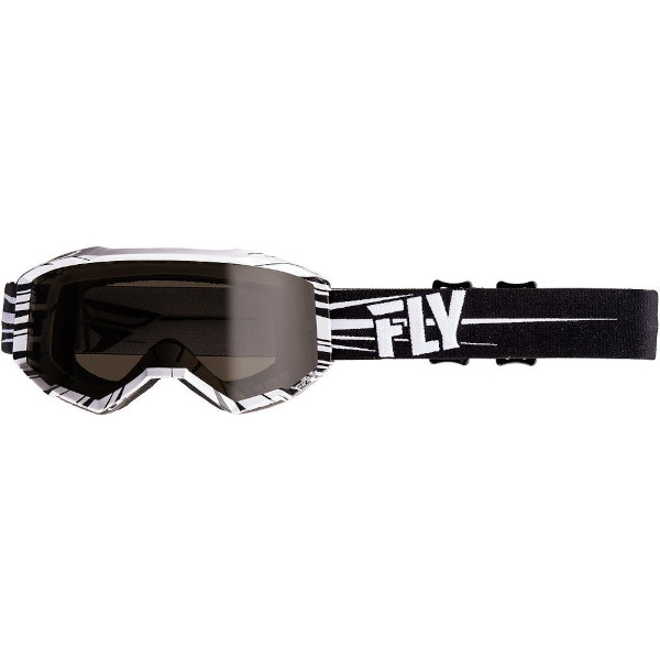 Fly Racing Zone /C Goggle Black/White /Dark Smoke Lens
