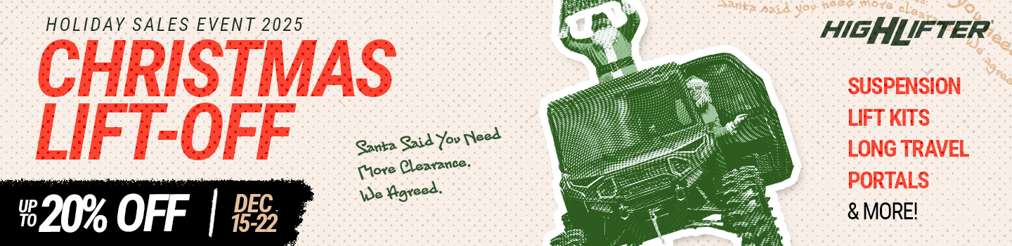 Santa said you need more clearance... and we agree. Don't miss out on High Lifter's Christmas Lift off! Save up to 20% on select High Lifter products all week long!