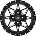 Tornado Matte Black & Machined 14x7 4/110 2+5 Wheel