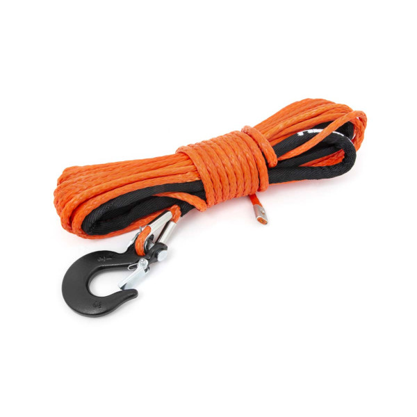 Orange 1/4in Synthetic Winch Rope UTV, ATV