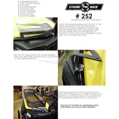 Strong Made 252 Front Basket Rack