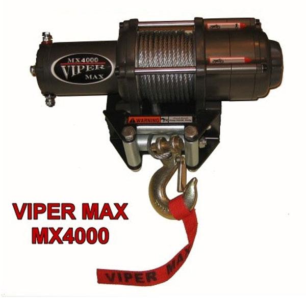 Viper Max Series Winch w/Steel Cable 4,000 lbs.