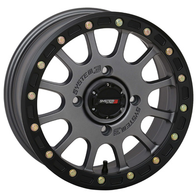 System 3 15x10 4/137 5+5 (-5mm) SB5 Beadlock - Gun Metal Grey