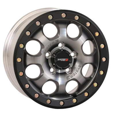 System 3 15x7 5/4.5 4+3 (+10mm) SB7 Beadlock - Titanium