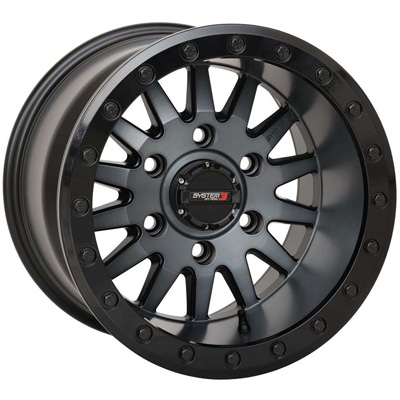 System 3 15x10 6/5.5 5+5 (0mm) SB8 Beadlock - Matte Brushed Grey
