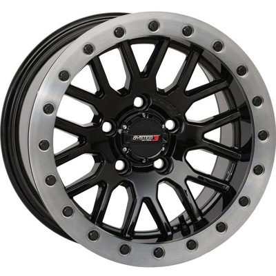 System 3 15x9 4/137 5+4 (+10mm) SB9 Beadlock - Gloss Black