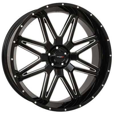 System 3 24x9 5/4.5 5+4 (0mm) ST7 - Gloss Black Milled